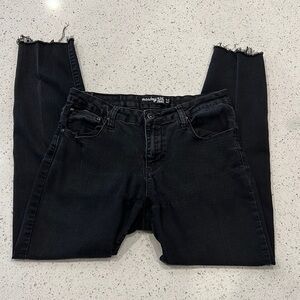 Monkey Ride Jeans Skinny Cropped With Raw Hem Size 11